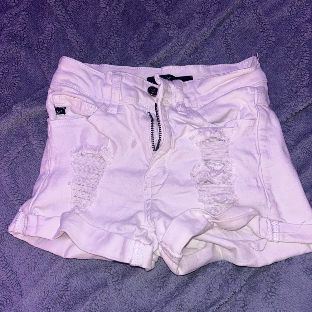 Women's White Jean Shorts